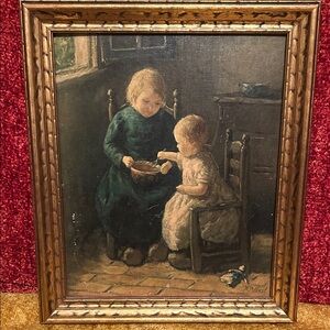 Vintage "Noonday Meal" Lithograph 8 x 10 Print by Bernhard Pothast